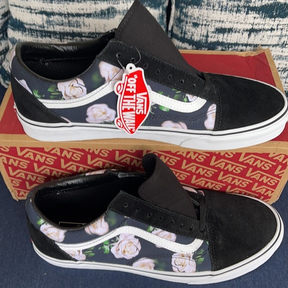 Vans Old Skool Romantic Floral Black/True White MENS - Picture 2 of 16